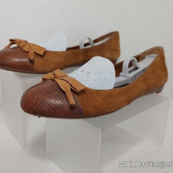 Franco Sarto® Amber™ Capped-Toe Brown Suede Ballet Flats Women's Size US 7.5 - Picture 7 of 16